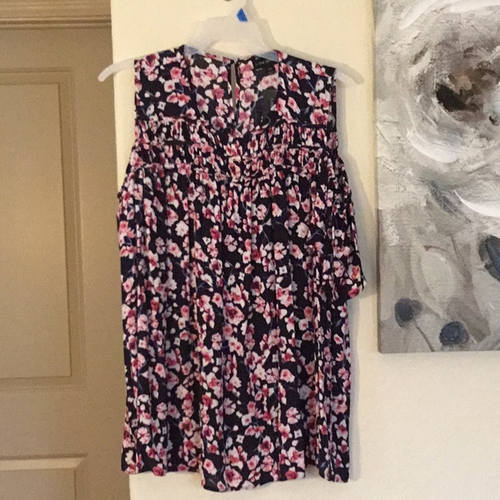 Cold Shoulder Floral Blouse - NWT